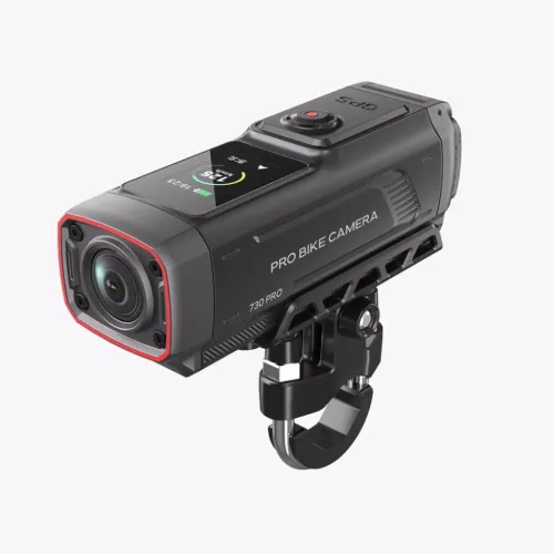 AKEEYO 730Pro 4K Kormányra szerelhető Videófelvevő Sportkamera Biciklikhez és Motorkerékpárokhoz - Fekete