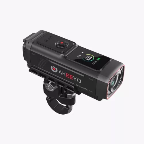 AKEEYO 730Pro 4K Kormányra szerelhető Videófelvevő Sportkamera Biciklikhez és Motorkerékpárokhoz - Fekete