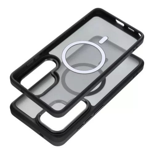 Samsung Galaxy S26 Ultra Forcell F-Protect Smoke Hybrid Premium MagSafe kompatibilis fekete tok