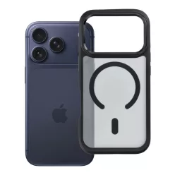   iPhone 17 Pro Forcell F-Protect Smoke Hybrid Premium MagSafe kompatibilis fekete tok
