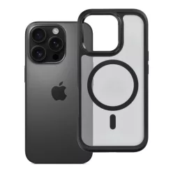   iPhone 16 Pro Forcell F-Protect Smoke Hybrid Premium MagSafe kompatibilis fekete tok