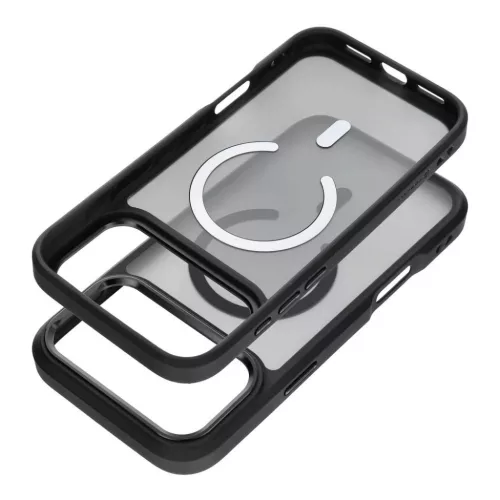 iPhone 16 Pro Forcell F-Protect Smoke Hybrid Premium MagSafe kompatibilis fekete tok