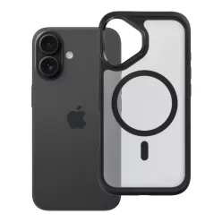   iPhone 16 Forcell F-Protect Smoke Hybrid Premium MagSafe-kompatibilis fekete tok