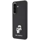Samsung Galaxy A57 5G Karl Lagerfeld Saffiano Karl & Choupette fém logós fekete tok