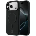 iPhone 17 Pro Mercedes bőr 3D MagSafe fekete tok
