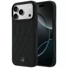 iPhone 17 Pro Max Mercedes bőr keresztvonalas MagSafe fekete tok