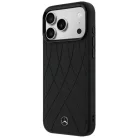 iPhone 17 Pro Max Mercedes bőr keresztvonalas MagSafe fekete tok