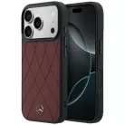 iPhone 17 Pro Max Mercedes bőr keresztvonalas MagSafe piros tok