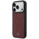 iPhone 17 Pro Max Mercedes bőr keresztvonalas MagSafe piros tok