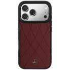 iPhone 17 Pro Max Mercedes bőr keresztvonalas MagSafe piros tok