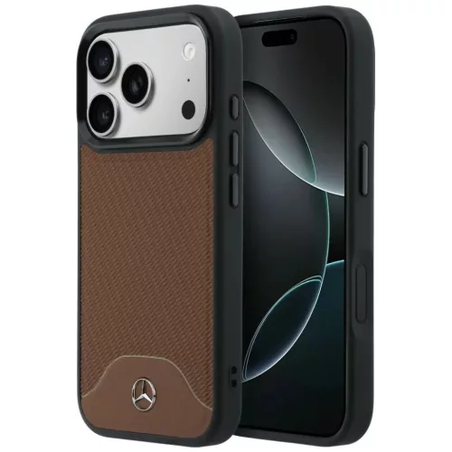 iPhone 17 Pro Mercedes Leather Wood Effect and Curve MagSafe tevebarna tok