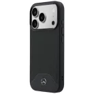 iPhone 17 Pro Max Mercedes Leather Wood Effect and Curve MagSafe fekete tok