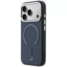 iPhone 17 Pro Max Mercedes bőr 3D MagSafe sötétkék tok