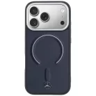 iPhone 17 Pro Max Mercedes bőr 3D MagSafe sötétkék tok