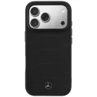iPhone 17 Pro Mercedes bőrhatású hálómintás Bow Line MagSafe fekete tok