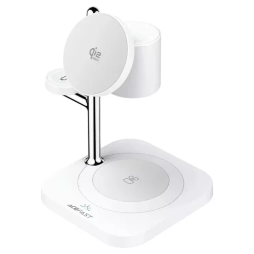 Acefast E39 3in1, 32.5W, 1.67A, Fehér vezeték nélküli töltő Magsafe