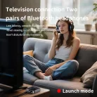 BT200 Bluetooth 5.4 audio adapter 2 fejhallgatóhoz – 2 az 1-ben transmitter és receiver