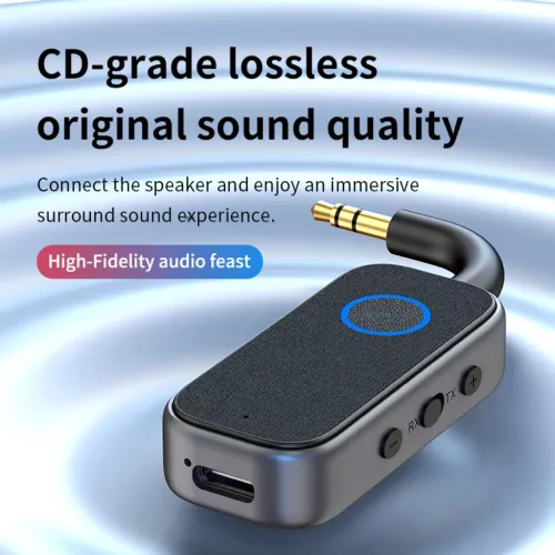 M2 2 az 1-ben Bluetooth 6.0 audio adapter vevő és adó autóhoz, TV-hez és fejhallgatóhoz