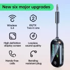 C83Plus Hordozható 2 az 1-ben Bluetooth 5.4 vevő és adó adapter 2 eszköz támogatással