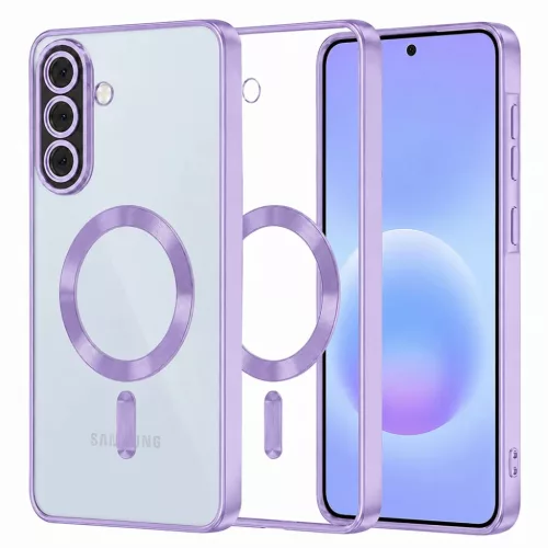 Samsung Galaxy A57 5G Világos lila Techsuit Luxury Crystal MagSafe tok