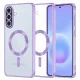 Samsung Galaxy A57 5G Világos lila Techsuit Luxury Crystal MagSafe tok