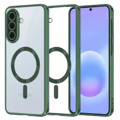   Samsung Galaxy A57 5G Mélyzöld Techsuit Luxury Crystal MagSafe tok