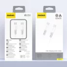 Dudao L25SC 60W USB-C - USB-C kábel puha szilikon borítással 1m - fehér