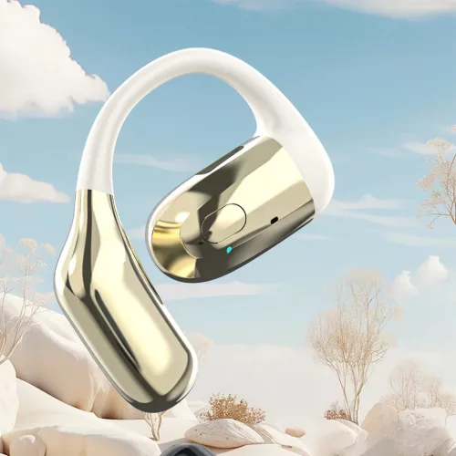 Dudao U4Pro univerzális Bluetooth headset (mindkét fülhöz univerzális illeszkedés) bézs