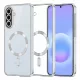 Samsung Galaxy A57 5G Ezüst Techsuit Luxury Crystal MagSafe tok