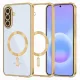Samsung Galaxy A57 5G Arany Techsuit Luxury Crystal MagSafe tok