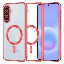   Samsung Galaxy A57 5G Piros Techsuit Luxury Crystal MagSafe tok