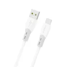 Dudao L25ST 5 A USB-A - USB-C kábel puha szilikon borítással 1 m - fehér