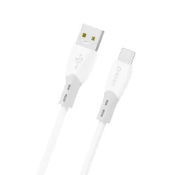   Dudao L25ST 5 A USB-A - USB-C kábel puha szilikon borítással 1 m - fehér