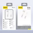 Dudao L25SL 30W USB-A - Lightning kábel puha szilikon fonattal 1m - Fehér