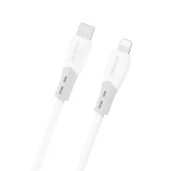   Dudao L25SX 30W USB-C - Lightning Kábel Puha Szilikon Fonattal 2m - Fehér