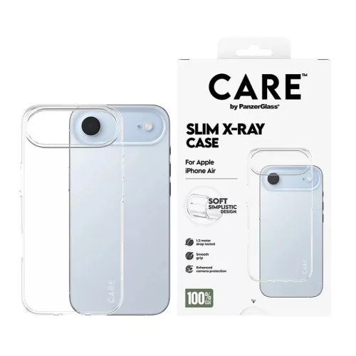 PanzerGlass® - CARE Divatos tok X-Ray Soft Basic - iPhone 17 Air - Átlátszó tok