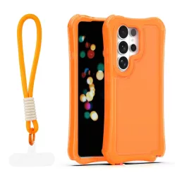 Samsung Galaxy S26 Ultra Safepop pántos narancssárga tok
