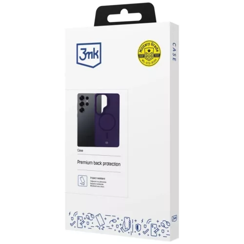Samsung Galaxy S25 Ultra 3MK Smoke MagCase füstös lila tok