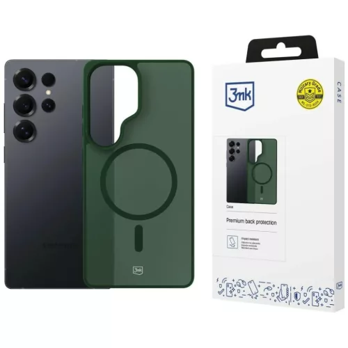 Samsung Galaxy S25 Ultra 3MK Smoke MagCase füstös zöld tok