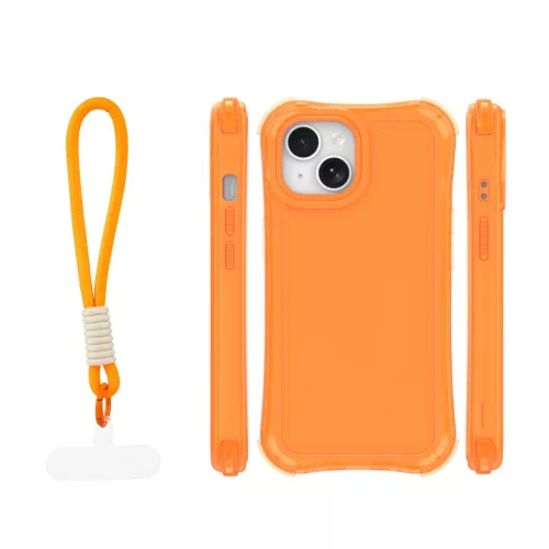 iPhone 15 Safepop pántos narancssárga tok