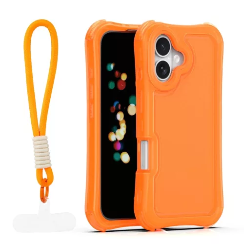 iPhone 16 narancssárga SafePop pántos tok