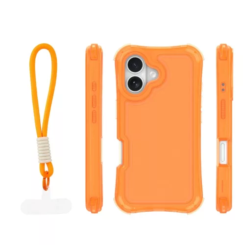 iPhone 16 narancssárga SafePop pántos tok