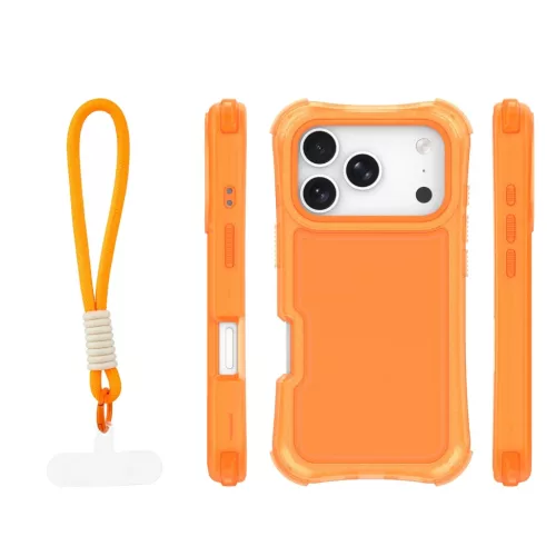 iPhone 17 Pro Max Safepop pántos narancssárga tok