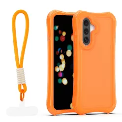 Samsung Galaxy A57 5G narancssárga SafePop pántos tok