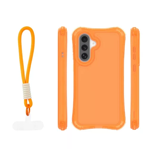 Samsung Galaxy A57 5G narancssárga SafePop pántos tok