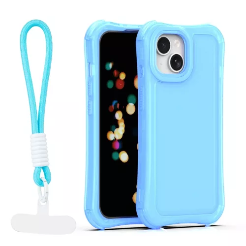 iPhone 15 6,1" Safepop pántos kék tok
