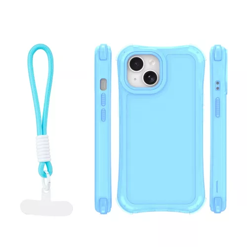 iPhone 15 6,1" Safepop pántos kék tok