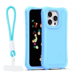 iPhone 15 Pro kék SafePop pántos tok