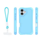 iPhone 16 kék SafePop pántos tok