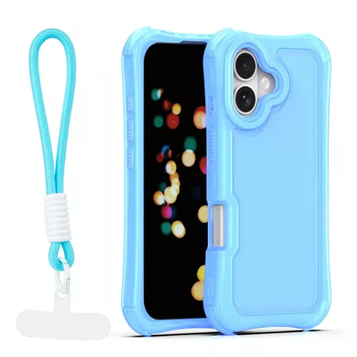 iPhone 17 kék SafePop pántos tok